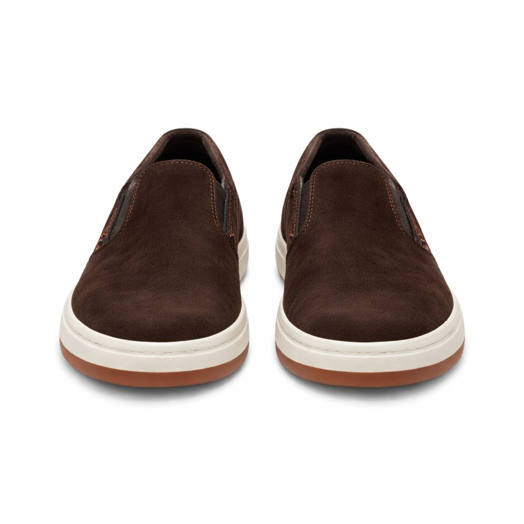 Mens Dark Brown Suede SlipOn Casual Shoes